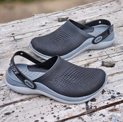 Croc.s lite ride 360 dark grey sole carry bag og box
