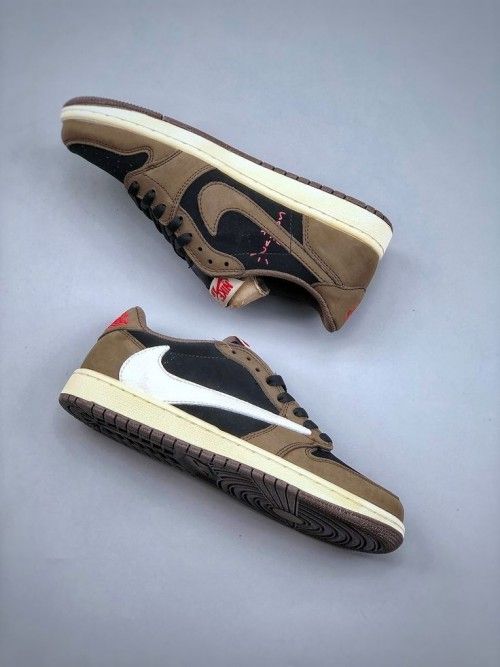 NIK_E AIR JORDAN RETRO 1 LOW X TRAVIS SCOTT MOCHA SEMI UA