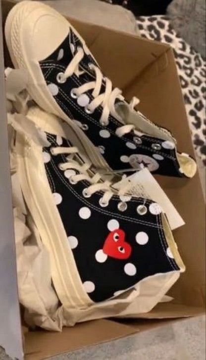 all star comme des gar ons play x chuck 70 high top sneakers Sale