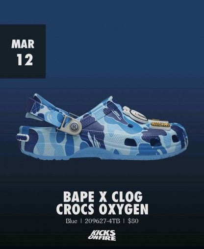 CROCCS CLASSIC CLOG X BAPE BLUE