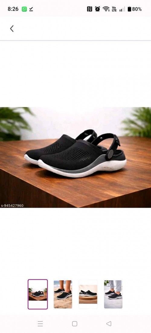 CROCCS 360 BLACK WHITE FOR MEN CLOG