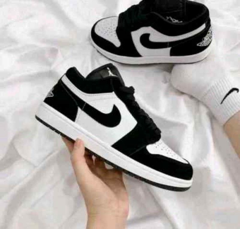 nikkee Jordan 1 Low Panda Black White semi ua