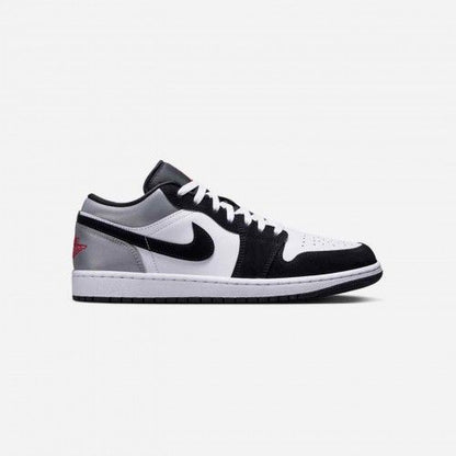 Nikke Air Jordan 1 Low White Fire Red Black Matte Silver