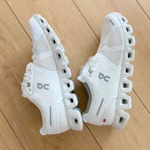 On Cloud Running 5 All White Shoes