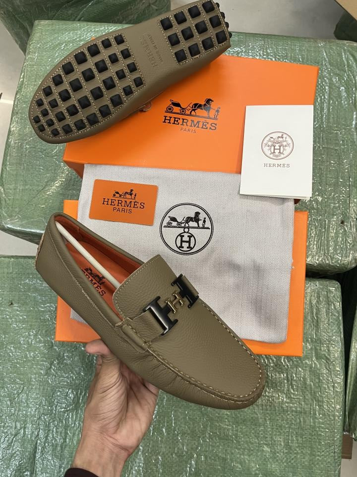 Herme.s Small Buckle Premium Loafers Surplus Calf Leather Quality With All Accessories Hx007