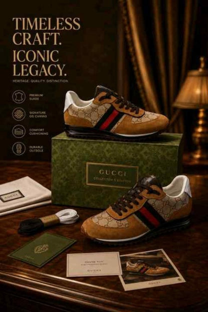 Guucci Re-Motion Canvas Beige Dark Brown