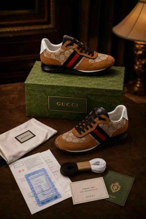 Guucci Re-Motion Canvas Beige Dark Brown