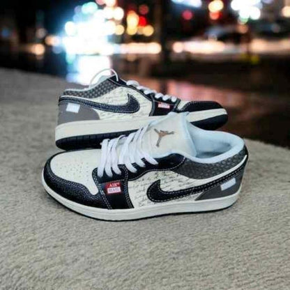 Nikkee Air Jordan 1 Low Print Mail Brown