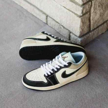 nikkee air jordan retro 1 low se coconut milk black