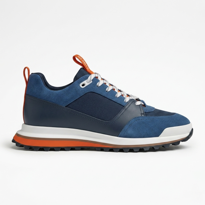 HERME.S LEADER SNEAKER BLUE ORANGE UA QUALITY