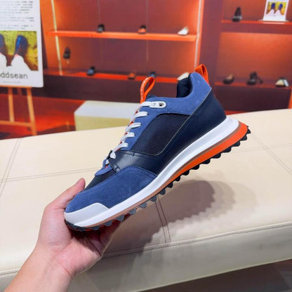 HERME.S LEADER SNEAKER BLUE ORANGE UA QUALITY