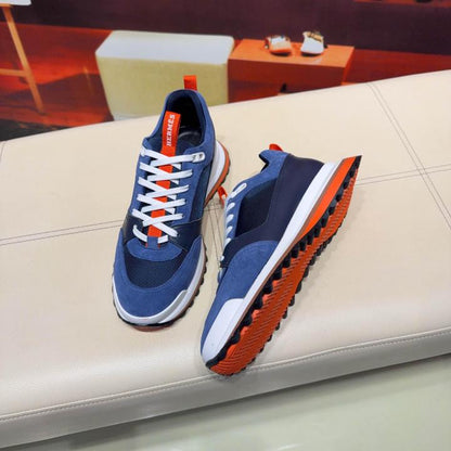 HERME.S LEADER SNEAKER BLUE ORANGE UA QUALITY
