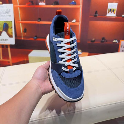 HERME.S LEADER SNEAKER BLUE ORANGE UA QUALITY