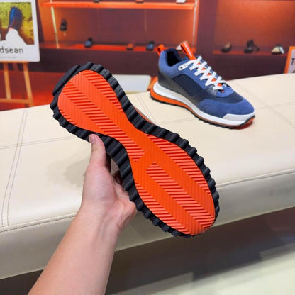 HERME.S LEADER SNEAKER BLUE ORANGE UA QUALITY