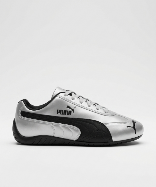 PUM.A SPEEDCAT METALLIC SILVER BLACK