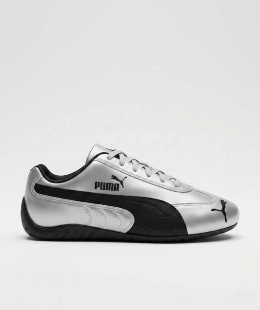 PUM.A SPEEDCAT METALLIC SILVER BLACK