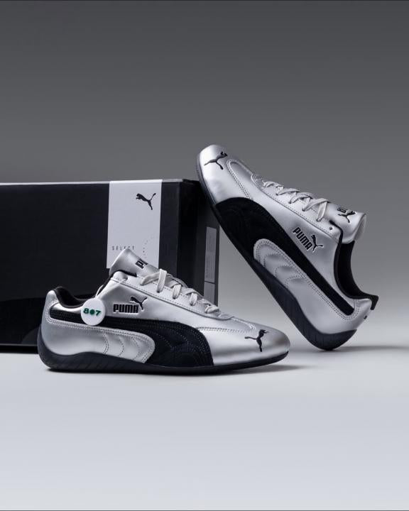 PUM.A SPEEDCAT METALLIC SILVER BLACK