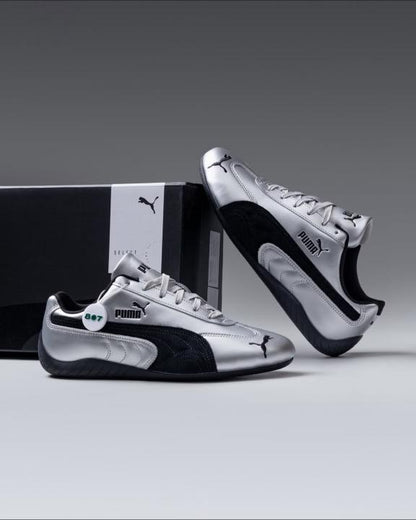 PUM.A SPEEDCAT METALLIC SILVER BLACK