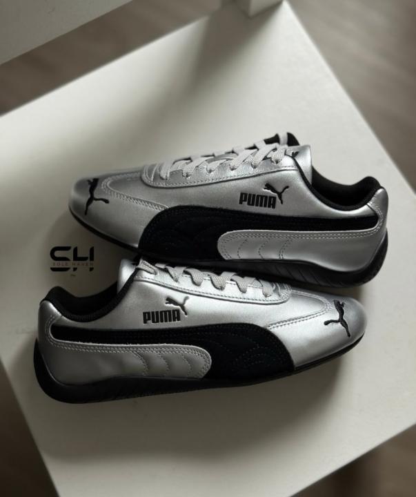 PUM.A SPEEDCAT METALLIC SILVER BLACK
