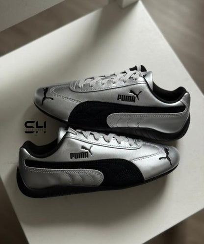 PUM.A SPEEDCAT METALLIC SILVER BLACK