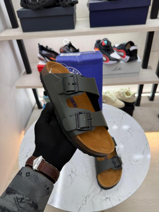 Birkenstock Arizona green softy Leather