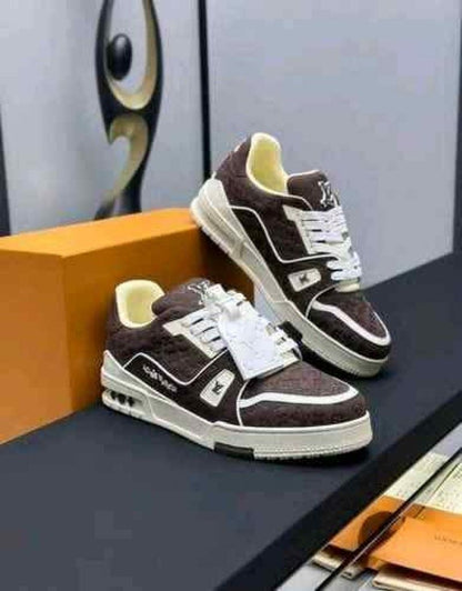 LOIUSS VUITTONN BY TYLER THE CREATOR LV TRAINER DARK MOCHA BROWN NUBUCK