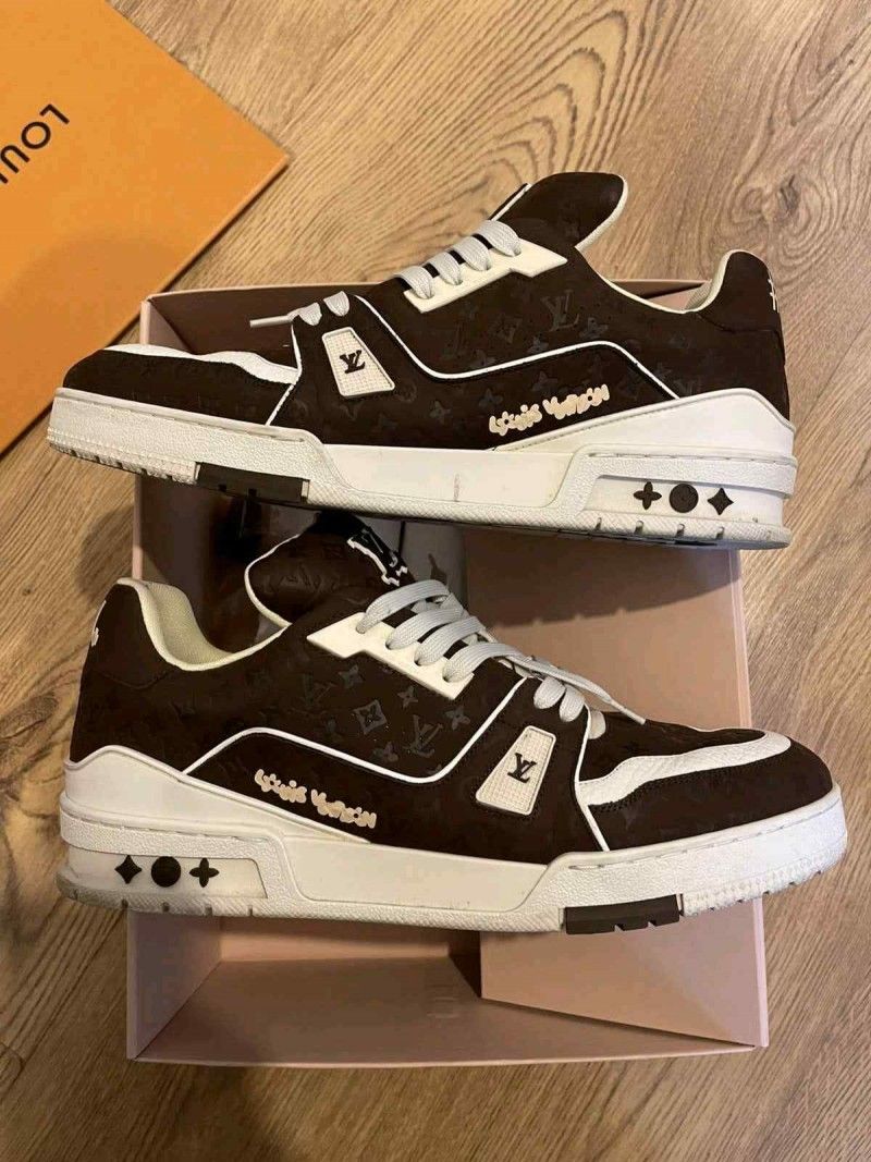 LOIUSS VUITTONN BY TYLER THE CREATOR LV TRAINER DARK MOCHA BROWN NUBUCK