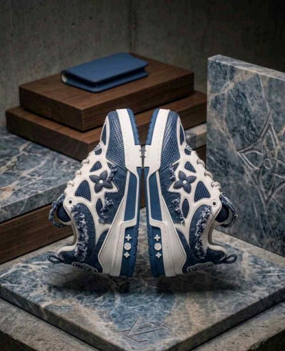 louiis vuitton Lv Skate Sneaker Marine White
