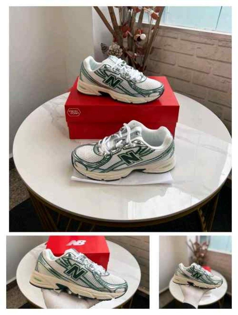 New balencee 740 Trainers White Marsh Green