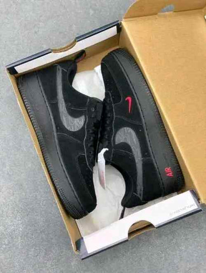 nikkee Airforce 1 Multi Swoosh Black Crimson