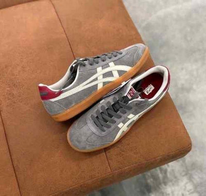 Onitskaa Tiger Tokuten Grey White Suede Quality