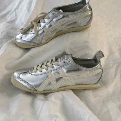 Onitsukkaa Tiger MEXICO 66 SILVER OFFf WHITE for her fix