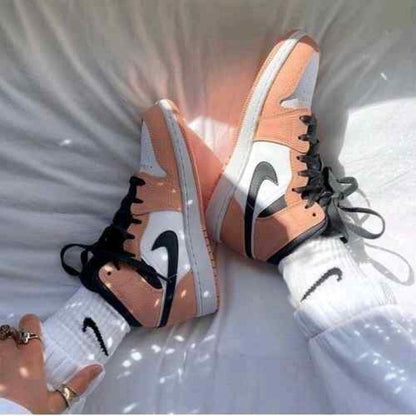 nikkee air jorden 1 mid gs pink quartz for her