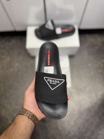 PRAD.A MILANO PREMIUM BLACK WHITE SLIDE 030
