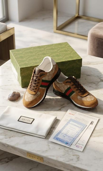 Guucci Re-Motion Canvas Beige Dark Brown
