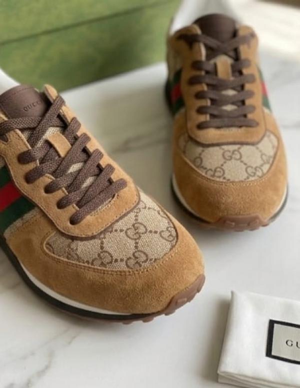 Guucci Re-Motion Canvas Beige Dark Brown