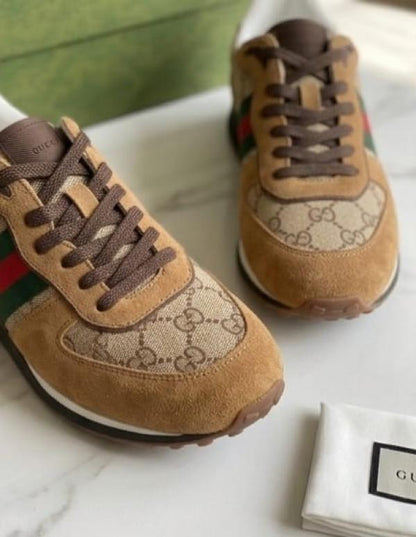 Guucci Re-Motion Canvas Beige Dark Brown