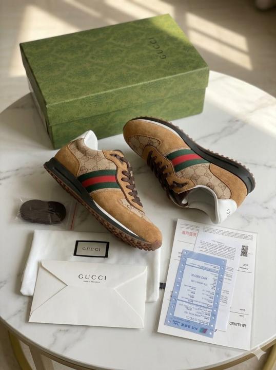 Guucci Re-Motion Canvas Beige Dark Brown