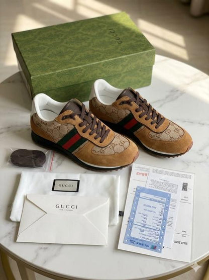 Guucci Re-Motion Canvas Beige Dark Brown