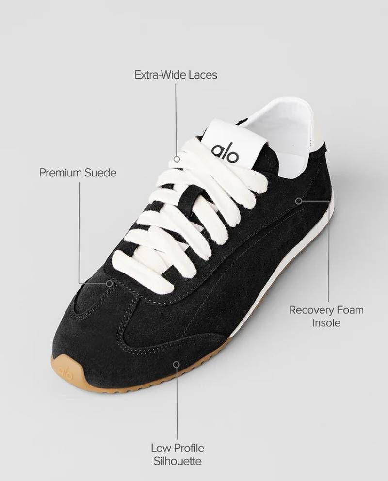 Alo Yoga Sunset Suede Sneakers Black