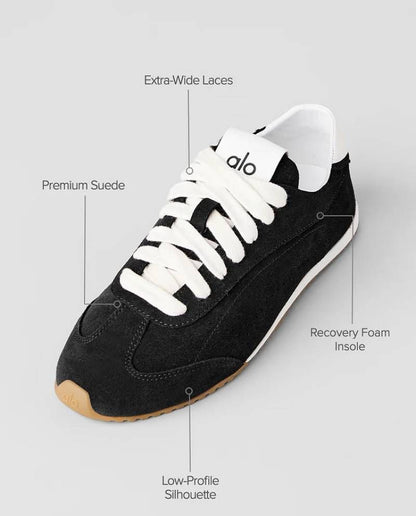 Alo Yoga Sunset Suede Sneakers Black