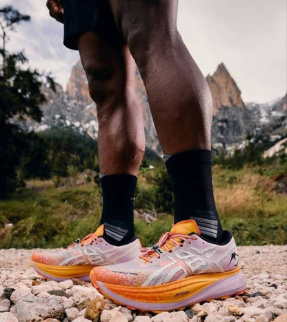 Asiccss Metafuji Trail Shoes Purple Orannge