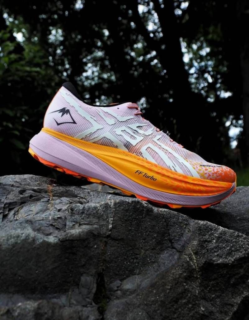 Asiccss Metafuji Trail Shoes Purple Orannge