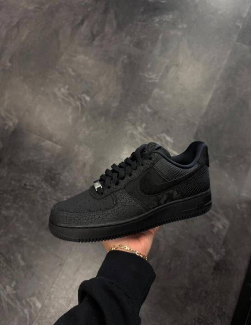 nik_Airforce 1 Black Low Pony Hair