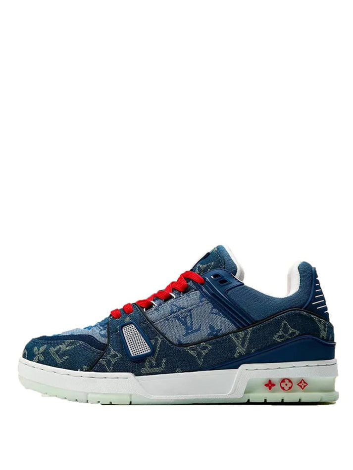 Louiss vuitton Trainer new denim blue red