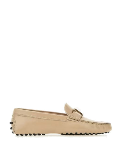 Hermess Leather Cream Moccasin Loafer